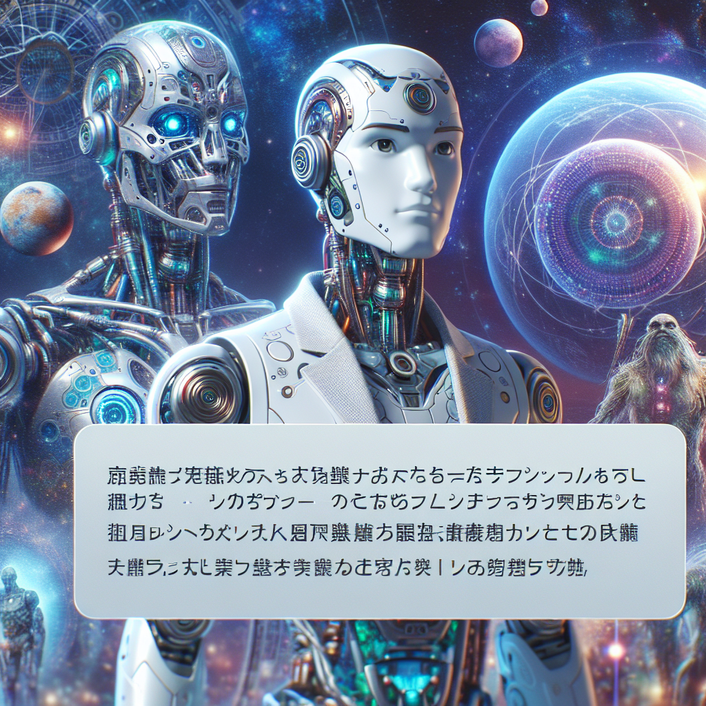 未来技術と魔法が共存するAI人物像